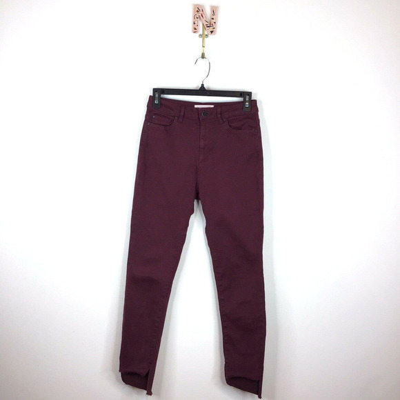 DL1961 Chrissy Trimtone Skinny Rouge Noir Jeans - Picture 5 of 12